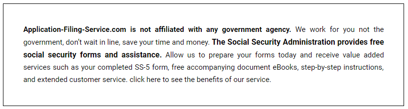 Replacement Social Security Card Fee Application Filing Service